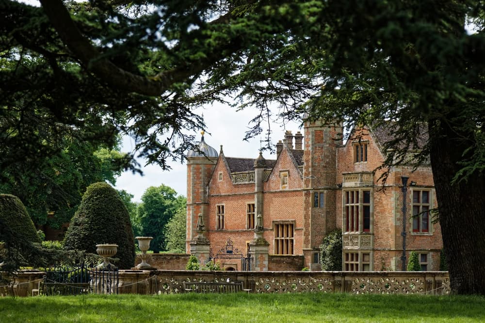Charlecote Park seen from the orangery, in the Warwickshire countryside