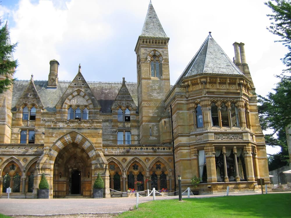 Ettington Park Hotel, a Gothic revival mansion in Warwickshire parkland