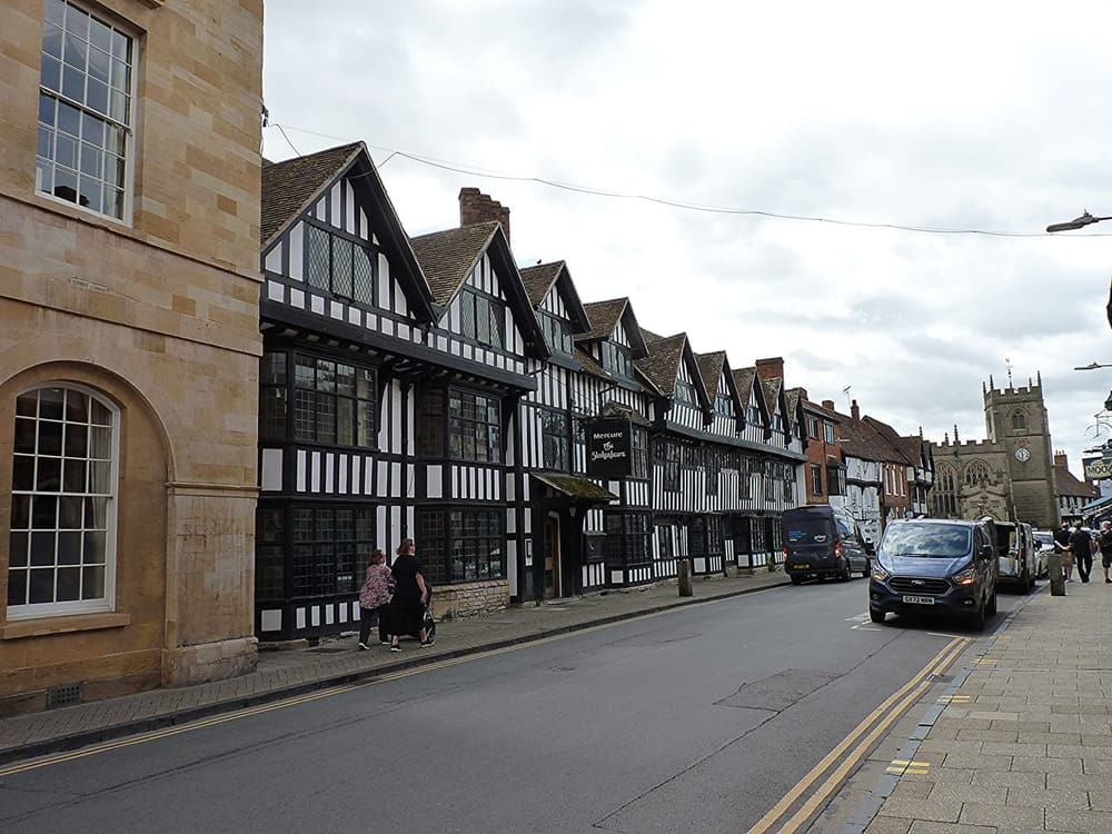 Chapel Street and its Tudor frontages in Stratford-upon-Avon